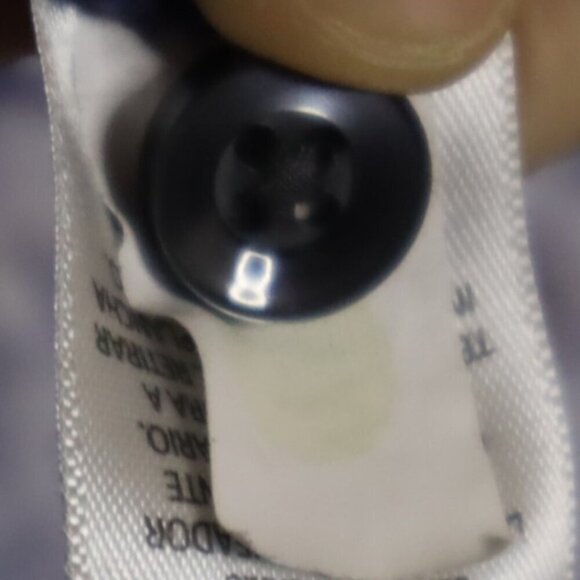 BLUE STRIPED POLO M Fabio Italy Vintage Classic Work Office Casual Golf Tennis - Picture 2 of 5